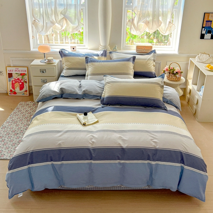 91家纺网 家纺一手货源 找家纺 鸿琪家纺 2025新款全棉12868四件套多规格纯棉四件套