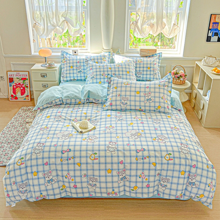 91家纺网 家纺一手货源 找家纺 鸿琪家纺 2025新款全棉12868四件套多规格纯棉四件套