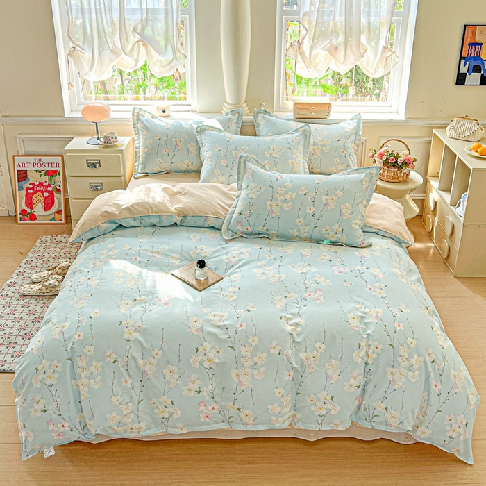 91家纺网 家纺一手货源 找家纺 鸿琪家纺 2025新款全棉12868四件套多规格纯棉四件套