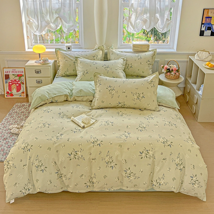 91家纺网 家纺一手货源 找家纺 鸿琪家纺 2025新款全棉12868四件套多规格纯棉四件套