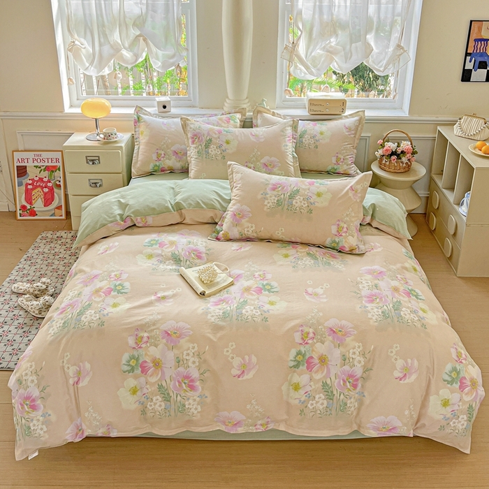 91家纺网 家纺一手货源 找家纺 鸿琪家纺 2025新款全棉12868四件套多规格纯棉四件套