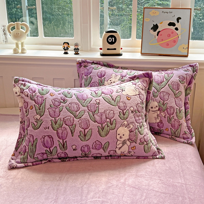 91家纺网 家纺一手货源 找家纺 韩巢家纺 2025新款高克重雪花绒牛奶绒四件套 丛林