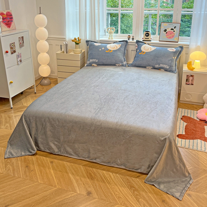 91家纺网 家纺一手货源 找家纺 韩巢家纺 2025新款高克重雪花绒牛奶绒四件套 大白鹅