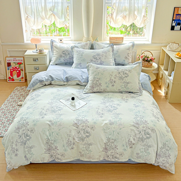 91家纺网 家纺一手货源 找家纺 鸿琪家纺 2025新款全棉12868四件套多规格纯棉四件套