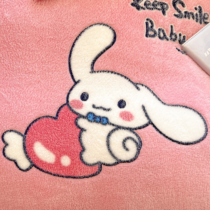 91家纺网 家纺一手货源 找家纺 韩巢家纺 2025新款高克重雪花绒牛奶绒四件套 大耳朵兔