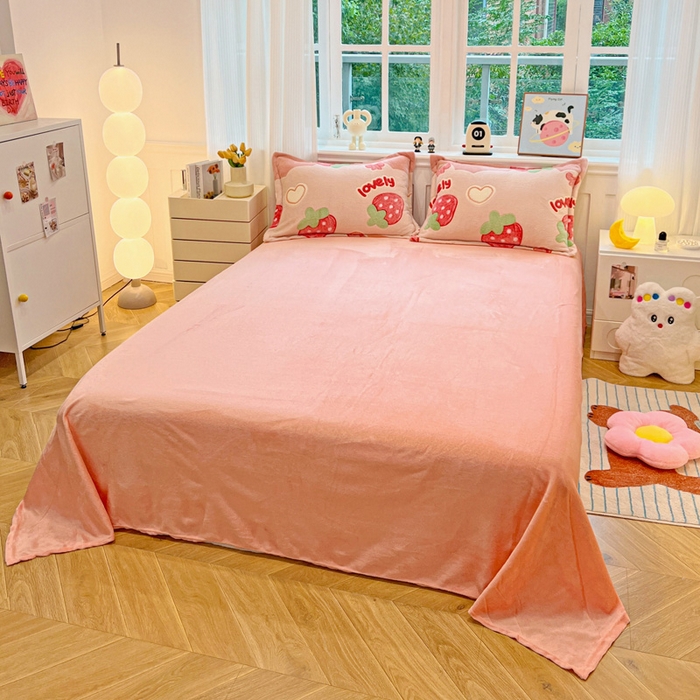 91家纺网 家纺一手货源 找家纺 韩巢家纺 2025新款高克重雪花绒牛奶绒四件套 蝶雅