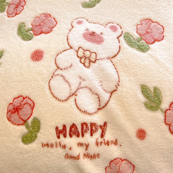 91家纺网 家纺一手货源 找家纺 韩巢家纺 2025新款高克重雪花绒牛奶绒四件套 花花世界