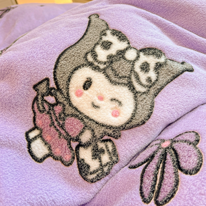 91家纺网 家纺一手货源 找家纺 韩巢家纺 2025新款高克重雪花绒牛奶绒四件套 库骆米