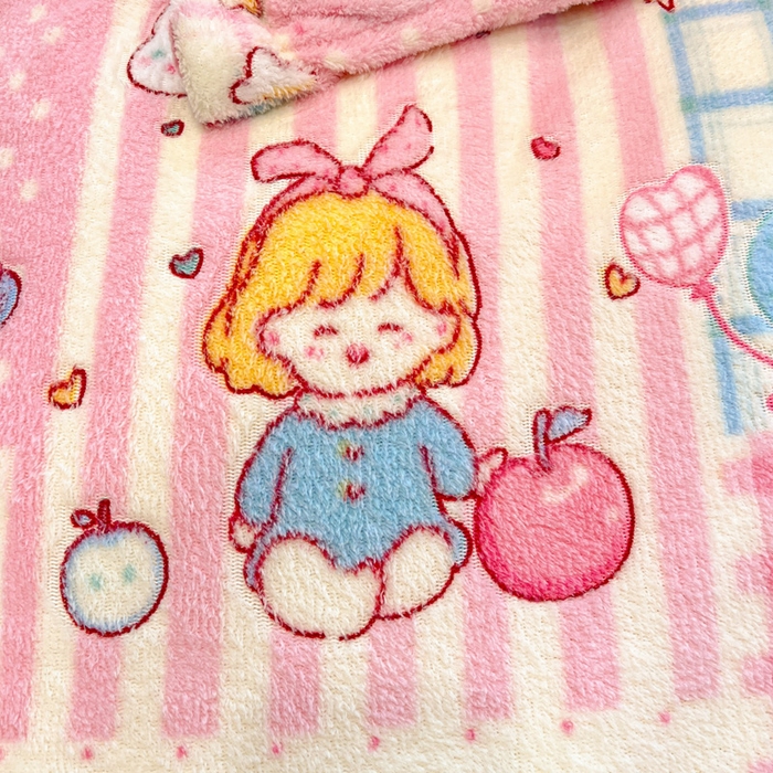 91家纺网 家纺一手货源 找家纺 韩巢家纺 2025新款高克重雪花绒牛奶绒四件套 天使女孩