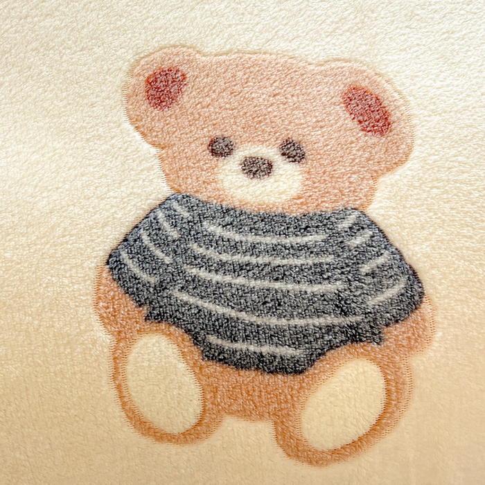 91家纺网 家纺一手货源 找家纺 韩巢家纺 2025新款高克重雪花绒牛奶绒四件套 英伦熊