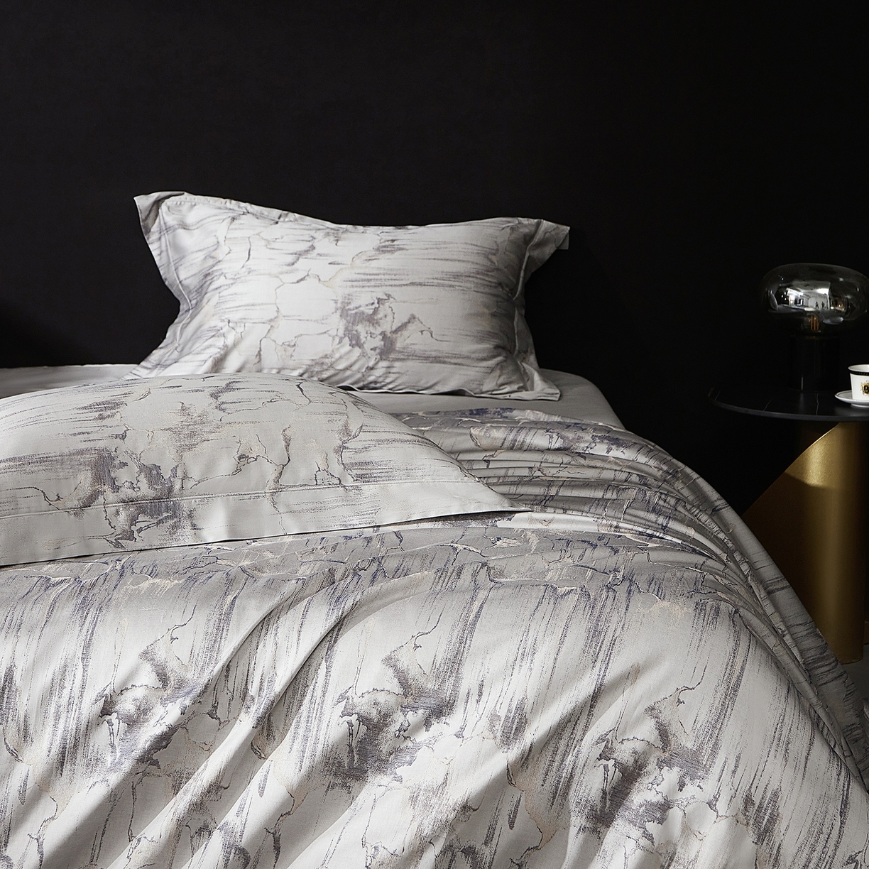 91家纺网 家纺一手货源 找家纺 （总）花时间 2025秋冬新品天丝棉色织错落空间系列四件套（会员-20 全网控价：388/408）