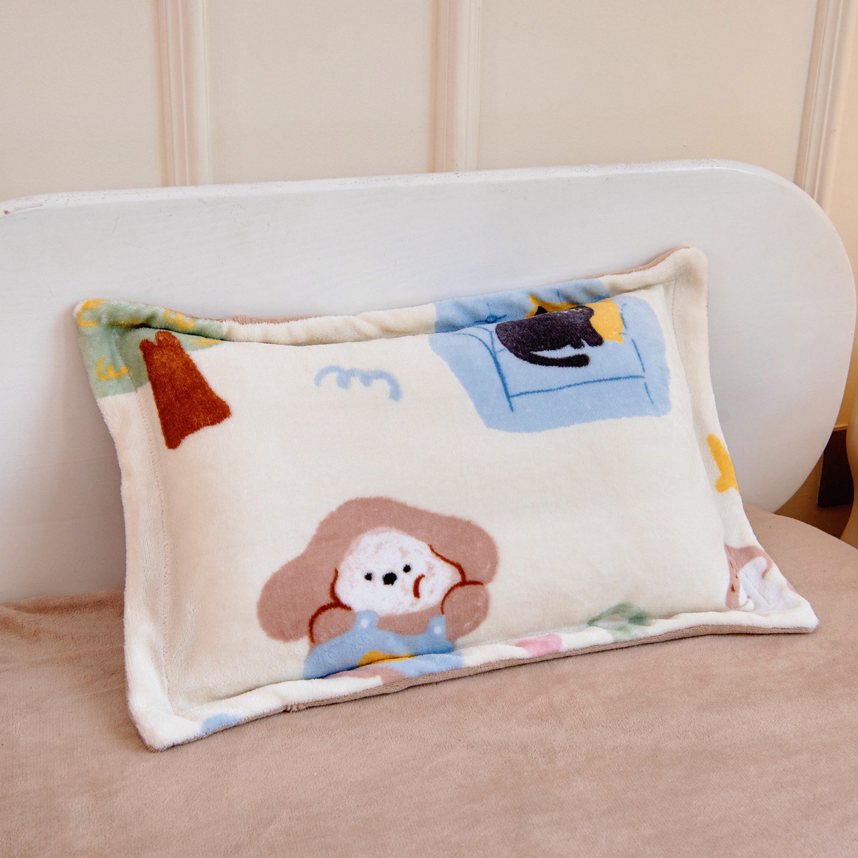 91家纺网 家纺一手货源 找家纺 梵赫 2025新款加厚牛奶绒被套被芯幼儿园被子系列 快乐小熊