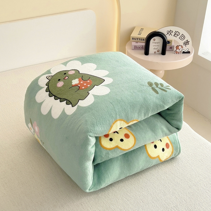 梵赫 2025新款加厚牛奶绒被套被芯幼儿园被子系列 睡梦龙