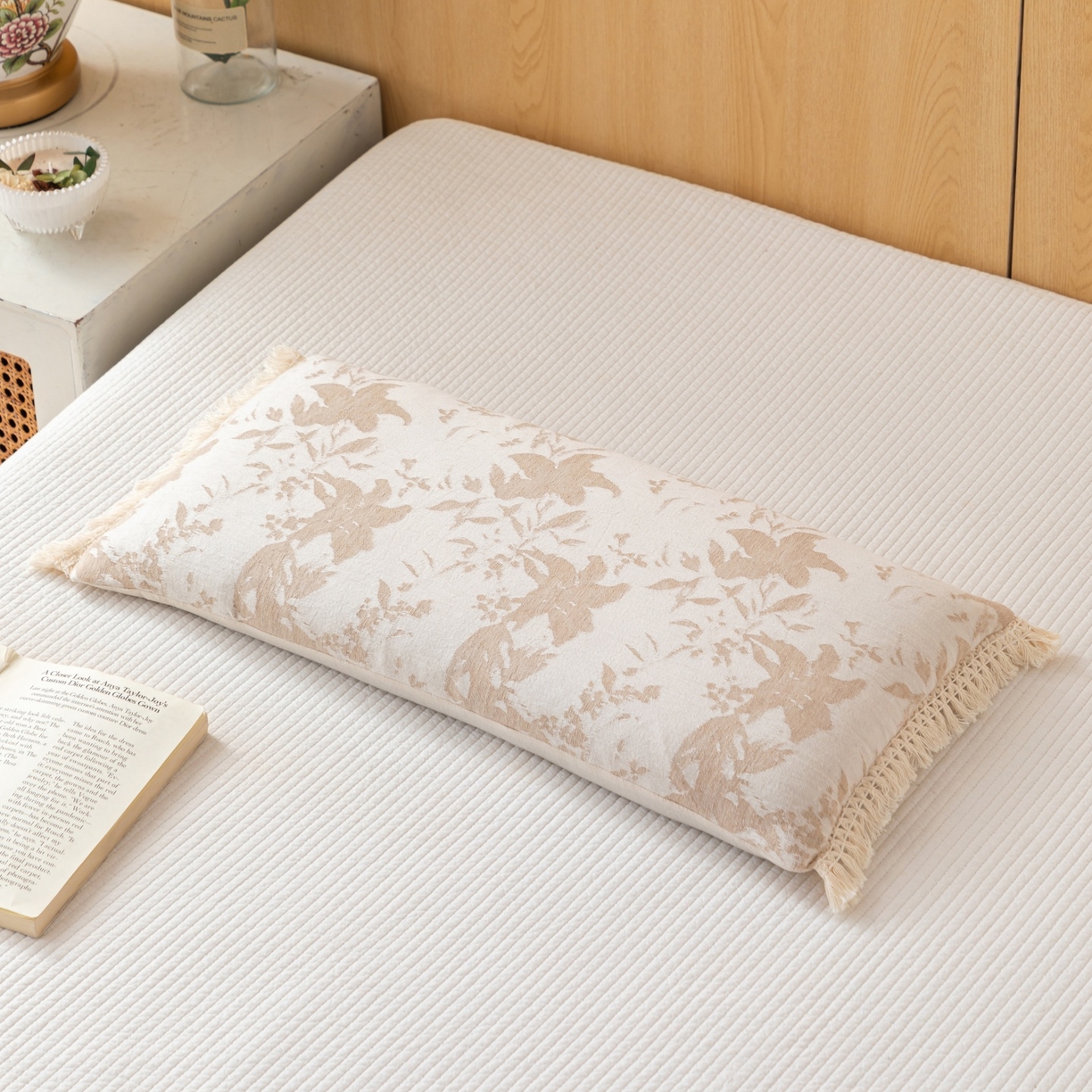 91家纺网 家纺一手货源 找家纺 （总）仁宇枕业 2025新款新品 棉麻流苏边全荞麦枕头枕芯