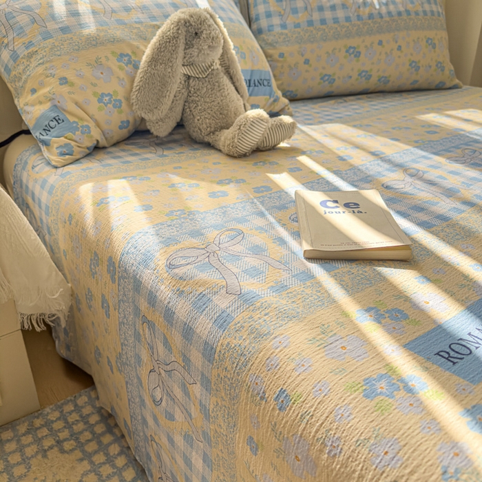 91家纺网 家纺一手货源 找家纺 花伞家居 2025新款印花双层纱单床单床笠（提供买家秀） 爱洛