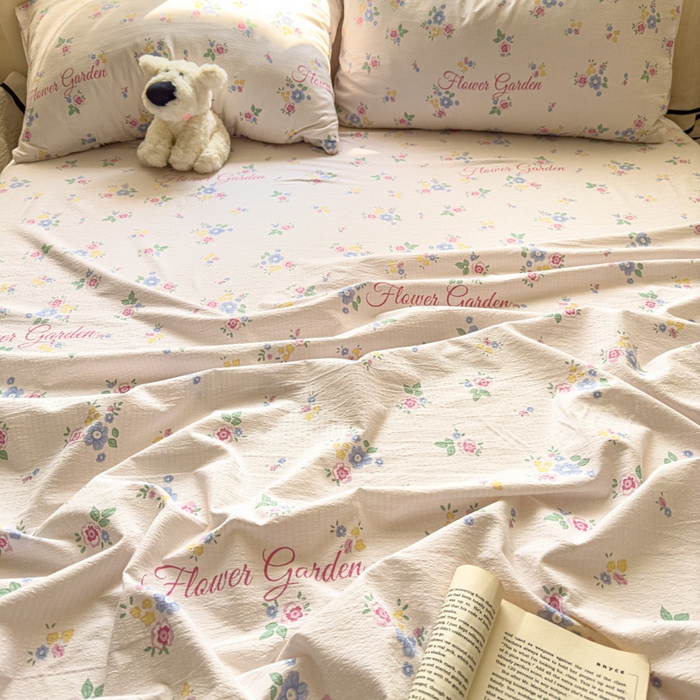 91家纺网 家纺一手货源 找家纺 花伞家居 2025新款印花双层纱单床单床笠（提供买家秀） 锦朵