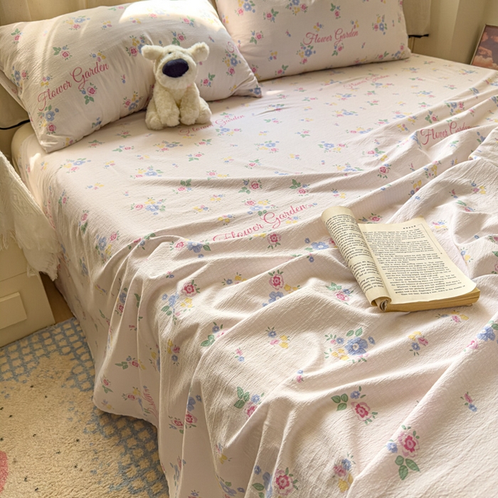 91家纺网 家纺一手货源 找家纺 花伞家居 2025新款印花双层纱单床单床笠（提供买家秀） 锦朵