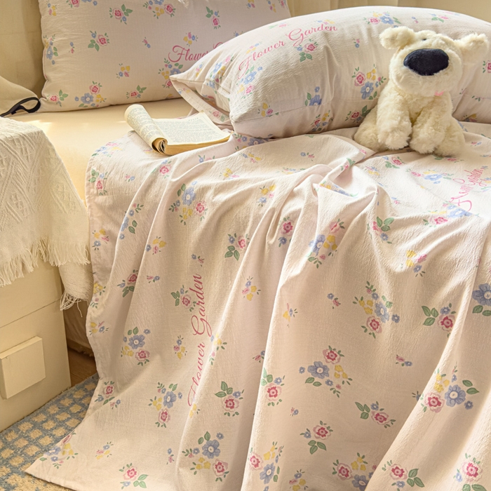 91家纺网 家纺一手货源 找家纺 花伞家居 2025新款印花双层纱单床单床笠（提供买家秀） 锦朵