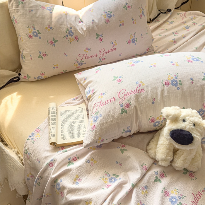 91家纺网 家纺一手货源 找家纺 花伞家居 2025新款印花双层纱单床单床笠（提供买家秀） 锦朵