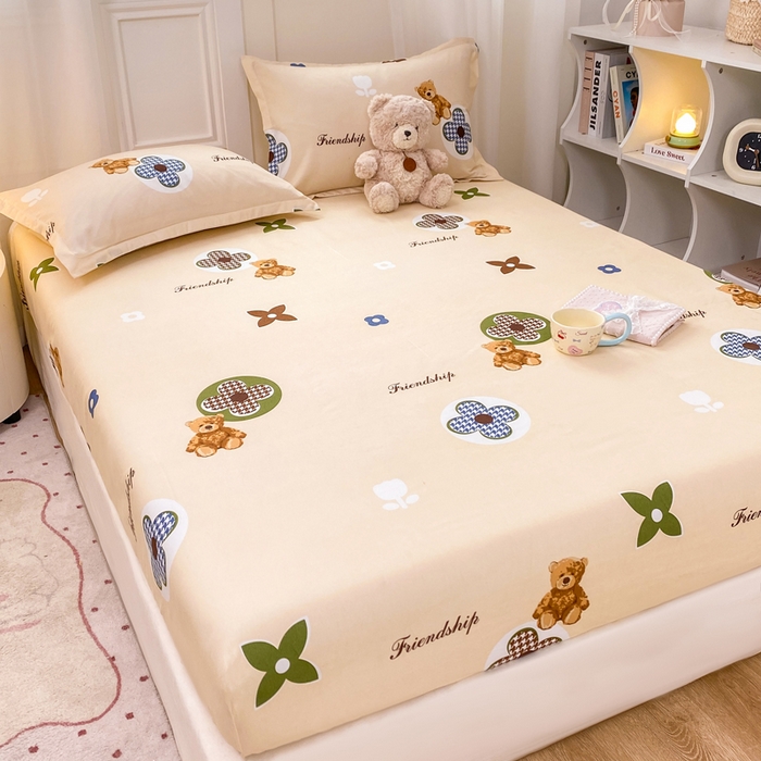 91家纺网 家纺一手货源 找家纺 （总）红日子 2025新款生态斜纹植物羊绒单床笠磨毛床笠三件套