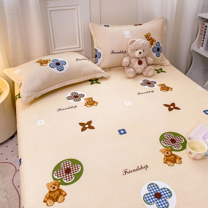 91家纺网 家纺一手货源 找家纺 （总）红日子 2025新款生态斜纹植物羊绒单床笠磨毛床笠三件套