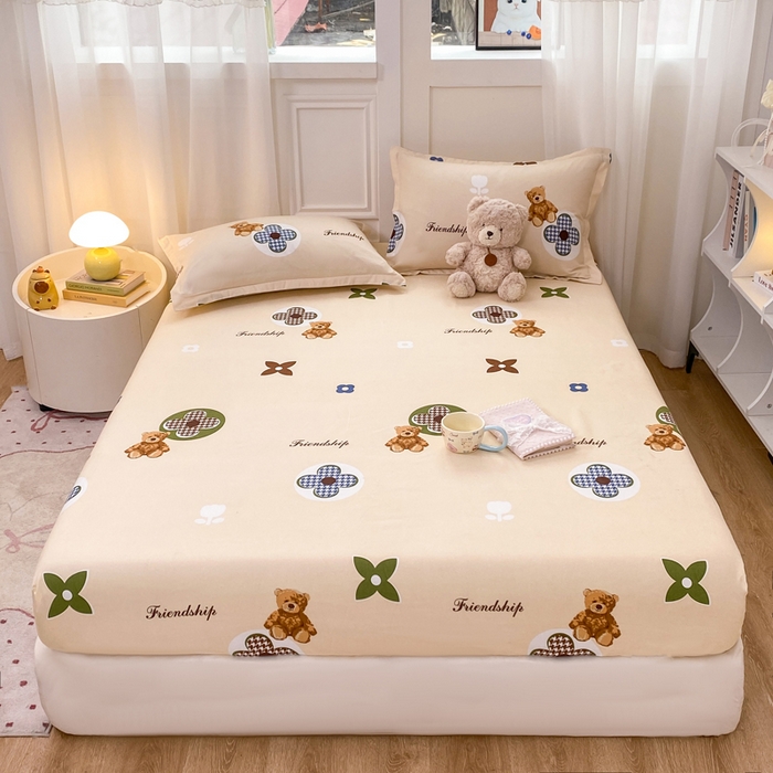 91家纺网 家纺一手货源 找家纺 （总）红日子 2025新款生态斜纹植物羊绒单床笠磨毛床笠三件套