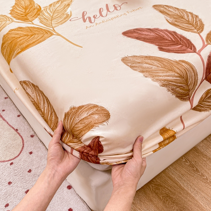 91家纺网 家纺一手货源 找家纺 红日子 2025新款生态斜纹植物羊绒单床笠磨毛床笠三件套 帝诺情怀