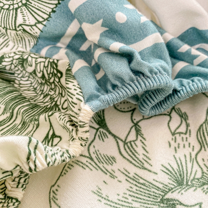 91家纺网 家纺一手货源 找家纺 红日子 2025新款生态斜纹植物羊绒单床笠磨毛床笠三件套 浓情花韵