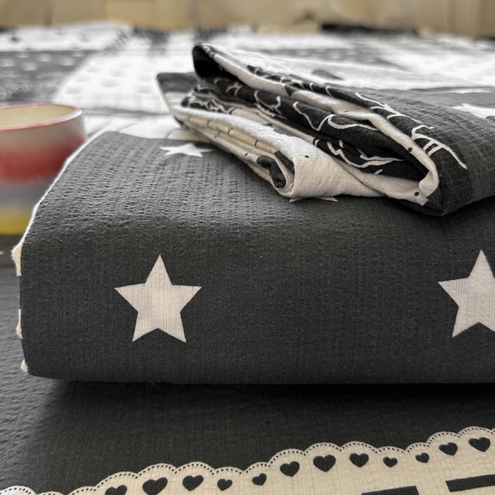 91家纺网 家纺一手货源 找家纺 花伞家居 2025新款印花双层纱单床单床笠（提供买家秀） 维壹