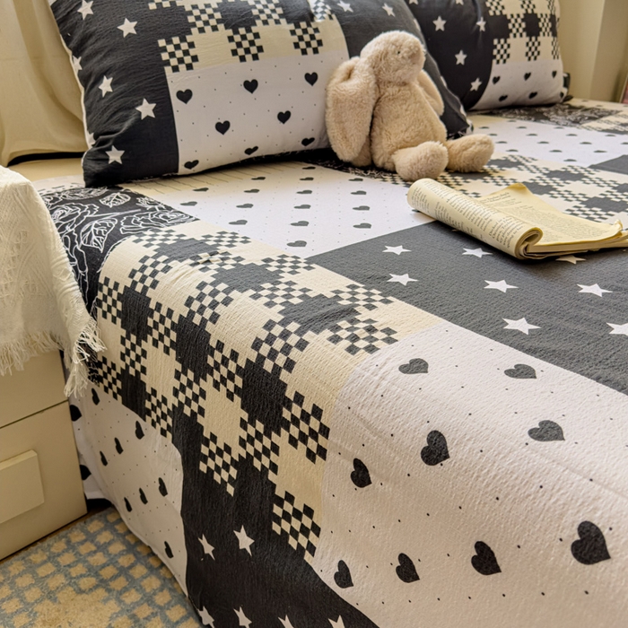 91家纺网 家纺一手货源 找家纺 花伞家居 2025新款印花双层纱单床单床笠（提供买家秀） 维壹