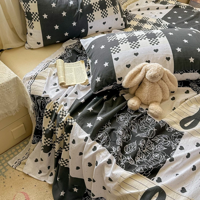 91家纺网 家纺一手货源 找家纺 花伞家居 2025新款印花双层纱单床单床笠（提供买家秀） 维壹