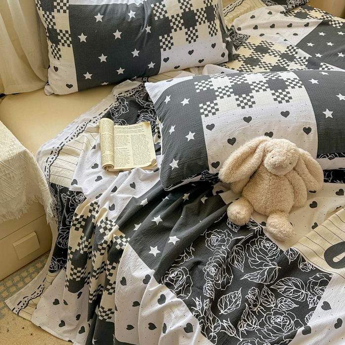 91家纺网 家纺一手货源 找家纺 花伞家居 2025新款印花双层纱单床单床笠（提供买家秀） 维壹