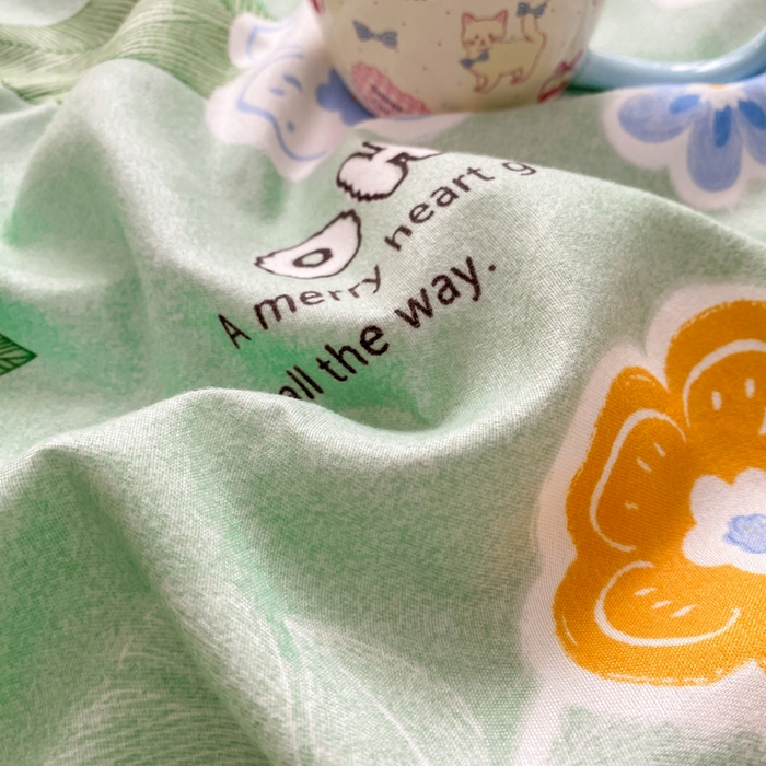 91家纺网 家纺一手货源 找家纺 红日子 2025新款生态斜纹植物羊绒单床笠磨毛床笠三件套 珍珠花语