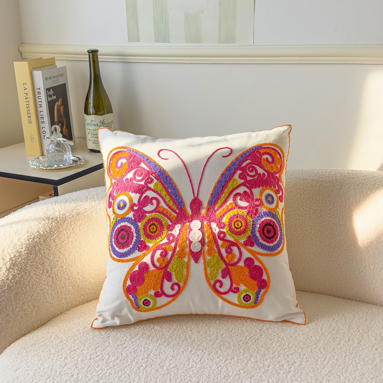 91家纺网 家纺一手货源 找家纺 （总）诺可 2025新款全棉毛巾绣立体感跨境外贸跳色碰撞系类抱枕抱枕套