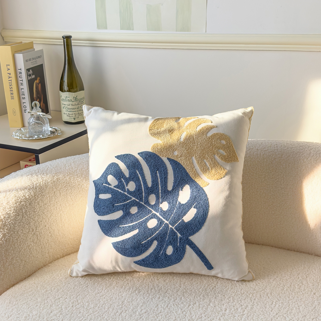 91家纺网 家纺一手货源 找家纺 （总）诺可 2025新款全棉毛巾绣立体感跨境外贸跳色碰撞系类抱枕抱枕套