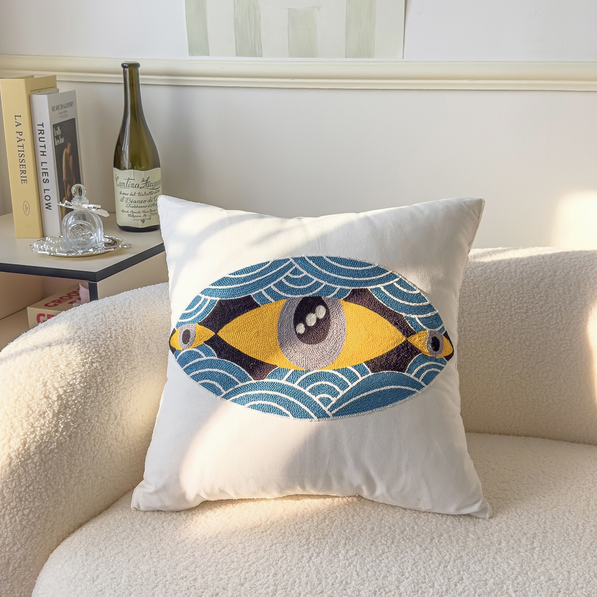 91家纺网 家纺一手货源 找家纺 （总）诺可 2025新款全棉毛巾绣立体感跨境外贸跳色碰撞系类抱枕抱枕套