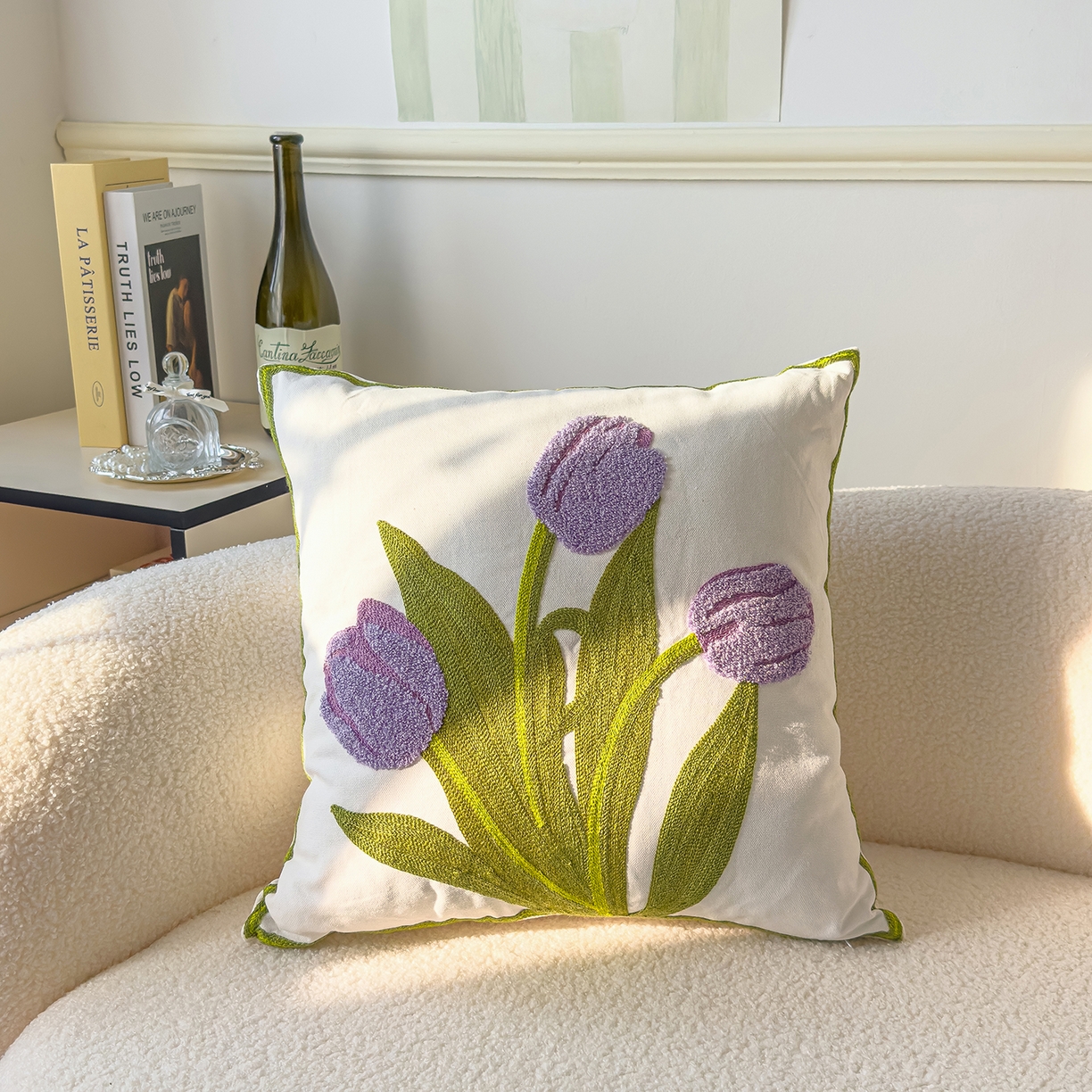 91家纺网 家纺一手货源 找家纺 （总）诺可 2025新款全棉毛巾绣立体感跨境外贸跳色碰撞系类抱枕抱枕套