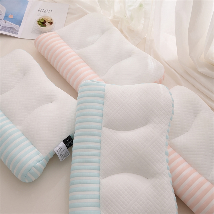 91家纺网 家纺一手货源 找家纺 （总）仁宇枕业 2025新款新品 新一代彩色针织反c深睡牵引分区枕头枕芯