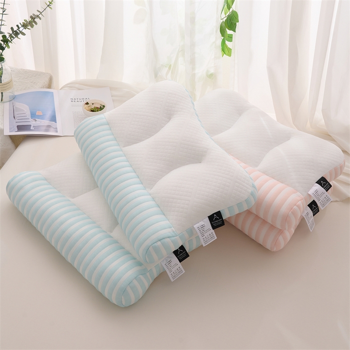 91家纺网 家纺一手货源 找家纺 （总）仁宇枕业 2025新款新品 新一代彩色针织反c深睡牵引分区枕头枕芯