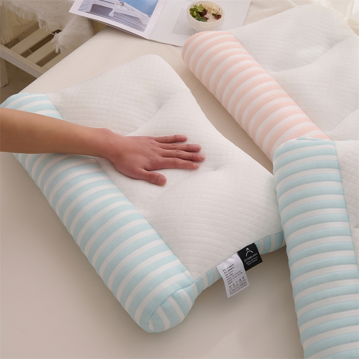 91家纺网 家纺一手货源 找家纺 （总）仁宇枕业 2025新款新品 新一代彩色针织反c深睡牵引分区枕头枕芯