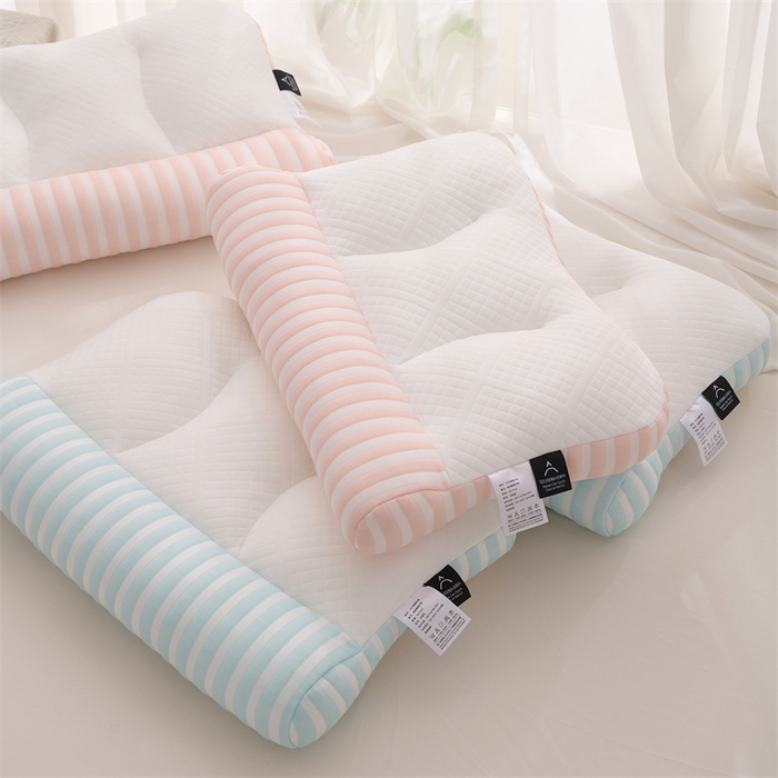 91家纺网 家纺一手货源 找家纺 （总）仁宇枕业 2025新款新品 新一代彩色针织反c深睡牵引分区枕头枕芯