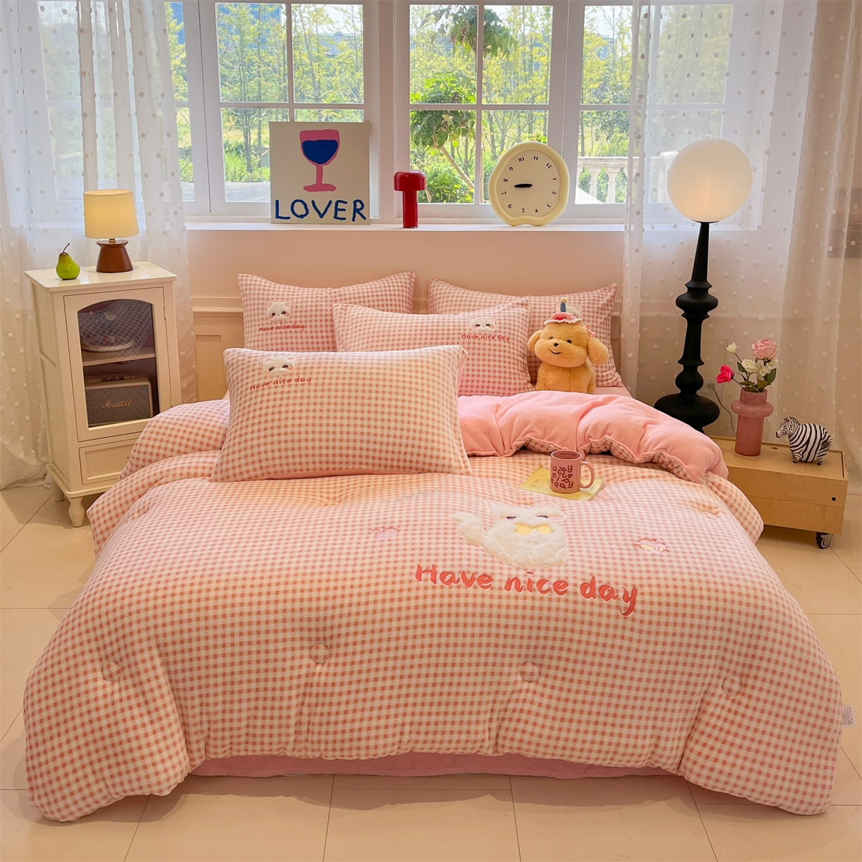 星座家纺 2025新款A类牛奶绒贴布绣冬被被子被芯 萌宠小猫