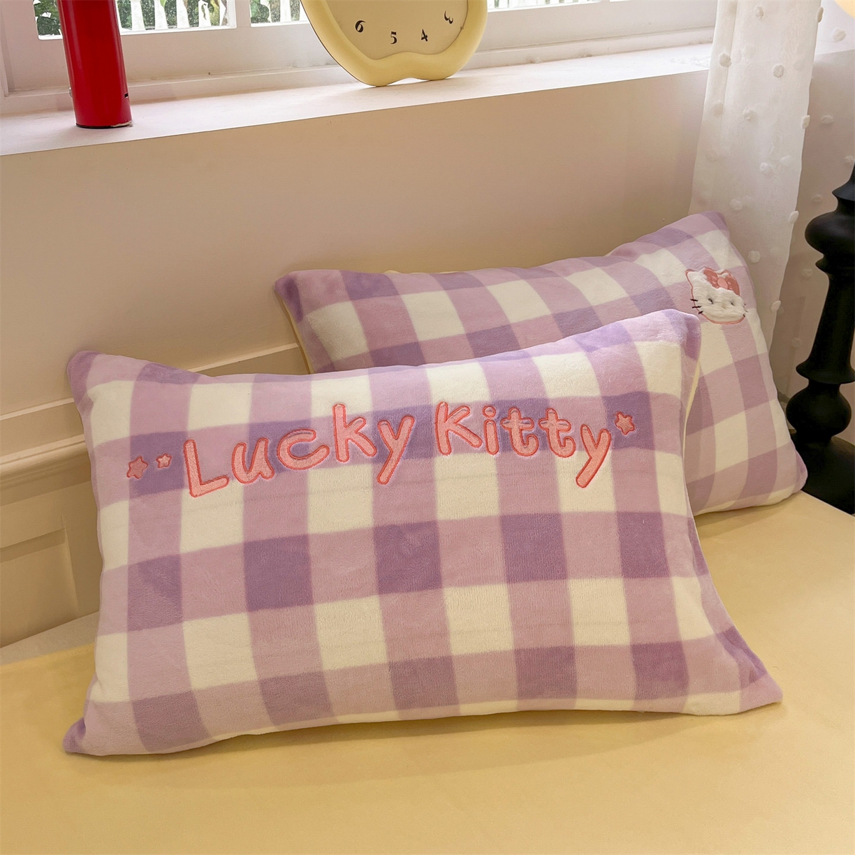 91家纺网 家纺一手货源 找家纺 星座家纺 2025新款A类牛奶绒贴布绣冬被被子被芯 Lucky猫