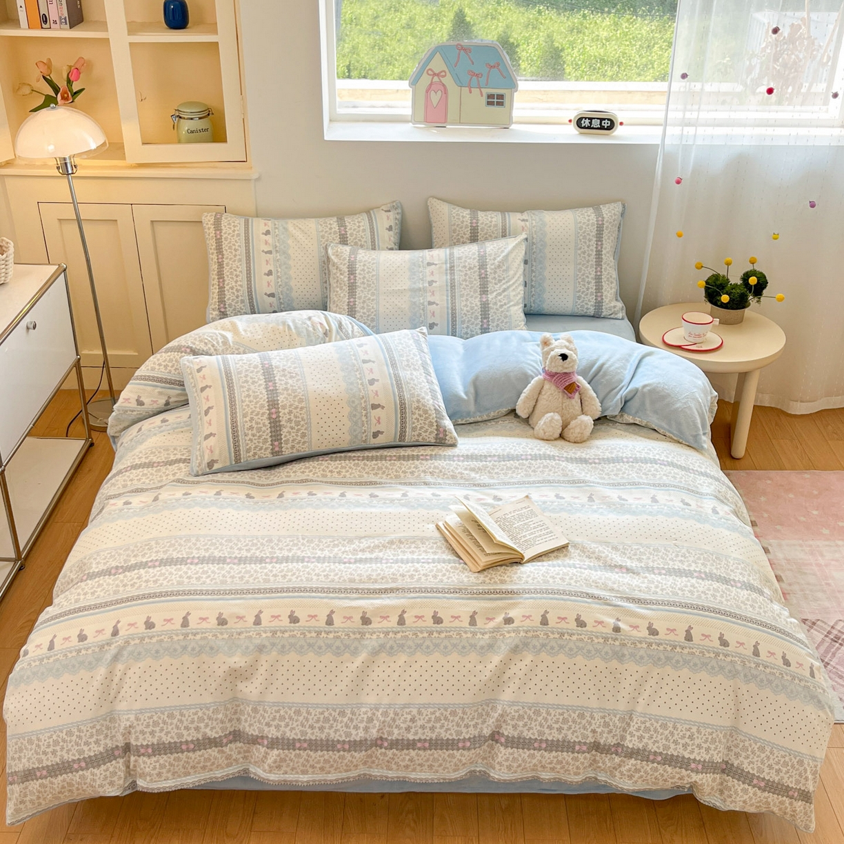 91家纺网 家纺一手货源 找家纺 （总）麦伦家居 2025秋冬新款多功能床品全棉+牛奶绒印花四件套