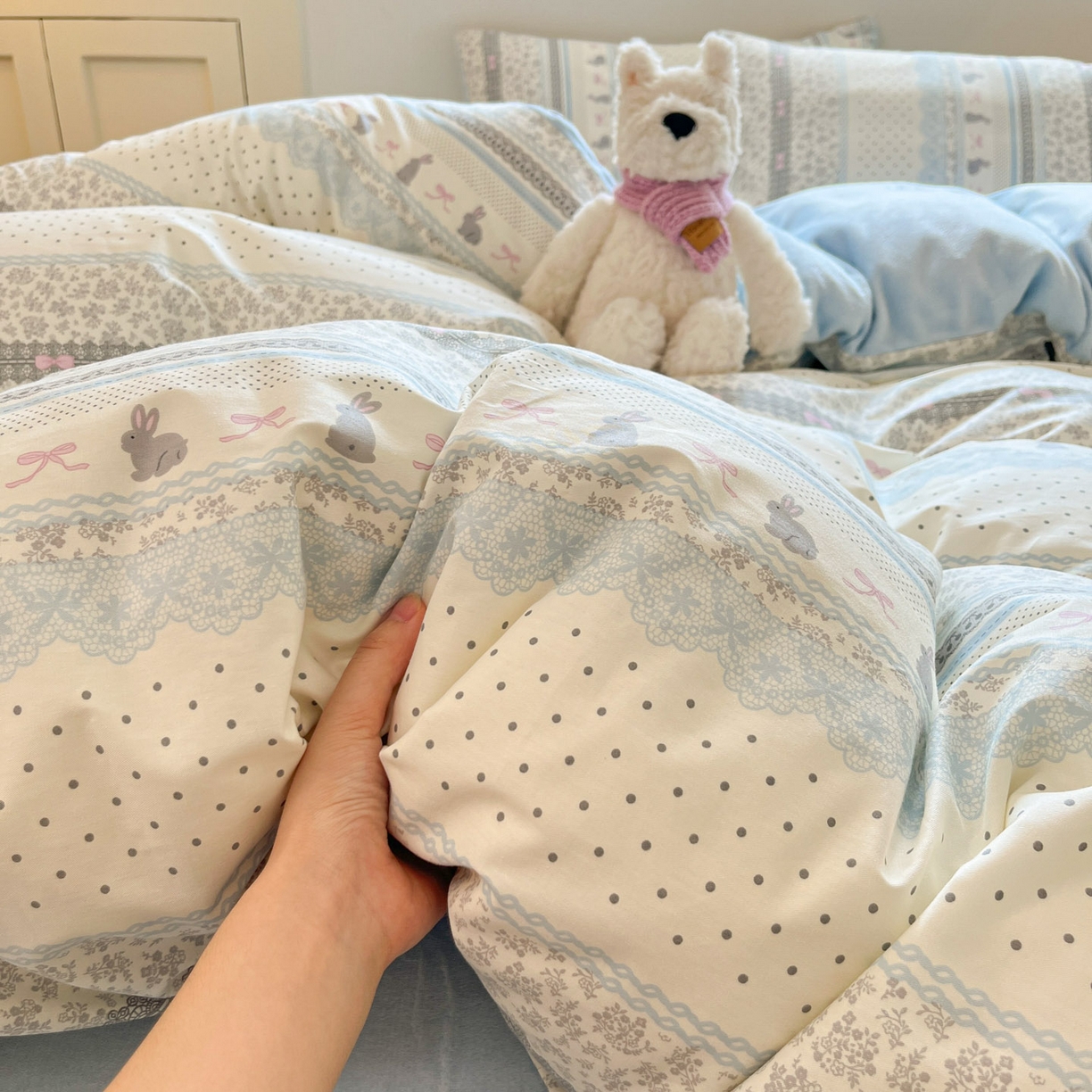 91家纺网 家纺一手货源 找家纺 （总）麦伦家居 2025秋冬新款多功能床品全棉+牛奶绒印花四件套