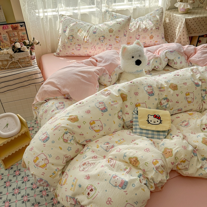 91家纺网 家纺一手货源 找家纺 （总）花伞家居 2025新款印花双层纱四件套（提供买家秀）