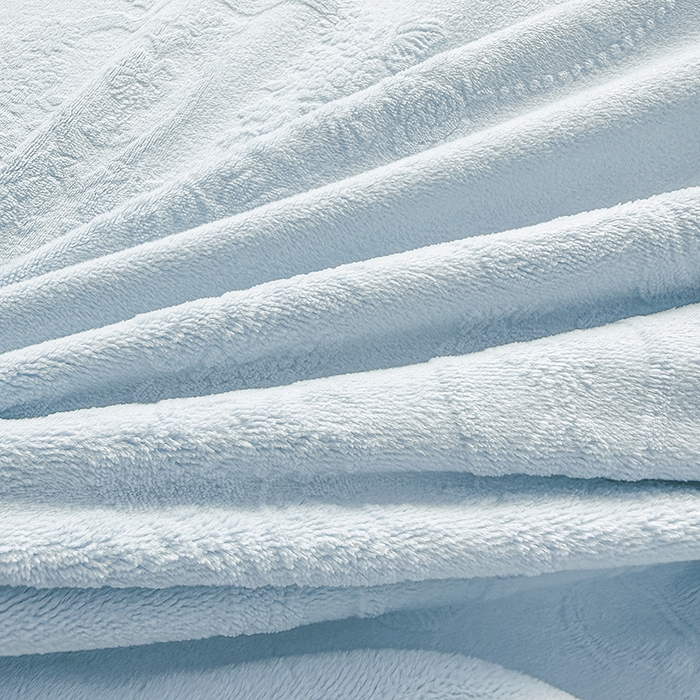 91家纺网 家纺一手货源 找家纺 罗艺轩 【控价】2025新款立体雕花牛奶绒加厚保暖床裙款三件套-安琪儿 安琪儿-蓝