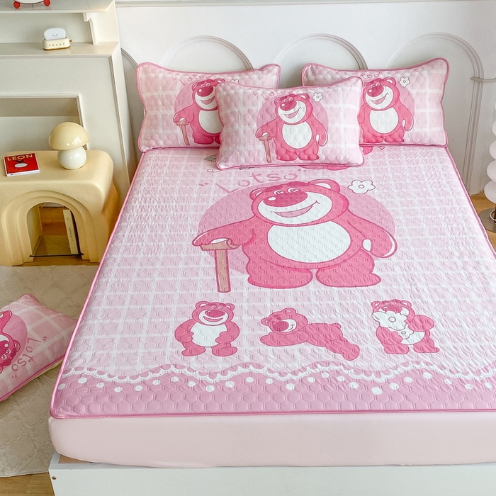 91家纺网 家纺一手货源 找家纺 （总）一电 2025新款夏季牛奶丝凉席床笠可水洗凉感丝凉席学生宿舍单人裸睡空调席子