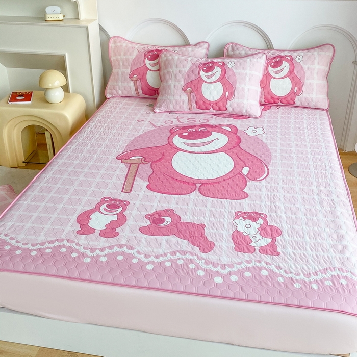 91家纺网 家纺一手货源 找家纺 （总）一电 2025新款夏季牛奶丝凉席床笠可水洗凉感丝凉席学生宿舍单人裸睡空调席子