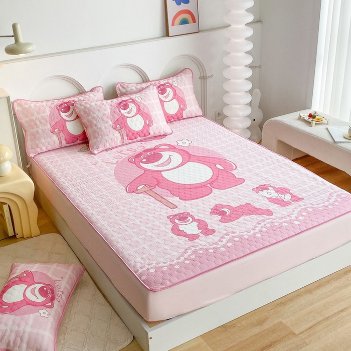 91家纺网 家纺一手货源 找家纺 （总）一电 2025新款夏季牛奶丝凉席床笠可水洗凉感丝凉席学生宿舍单人裸睡空调席子